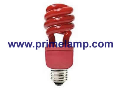 Colored Spiral Compact Fluorescent Lamp